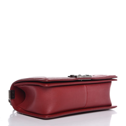 Chanel Calfskin Chevron Quilted Medium Boy Flap Red 4 of 7