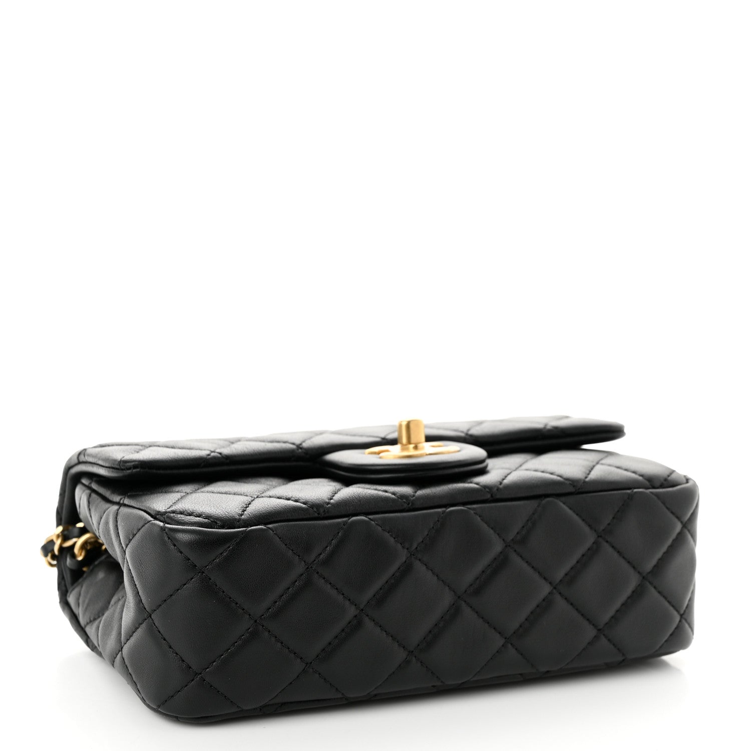 Chanel Lambskin Quilted Mini Rectangular Pearl Crush Flap Black 4 of 11