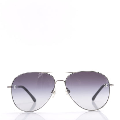 Chanel Aviator CC Sunglasses 4189-T-Q Black 2 of 8