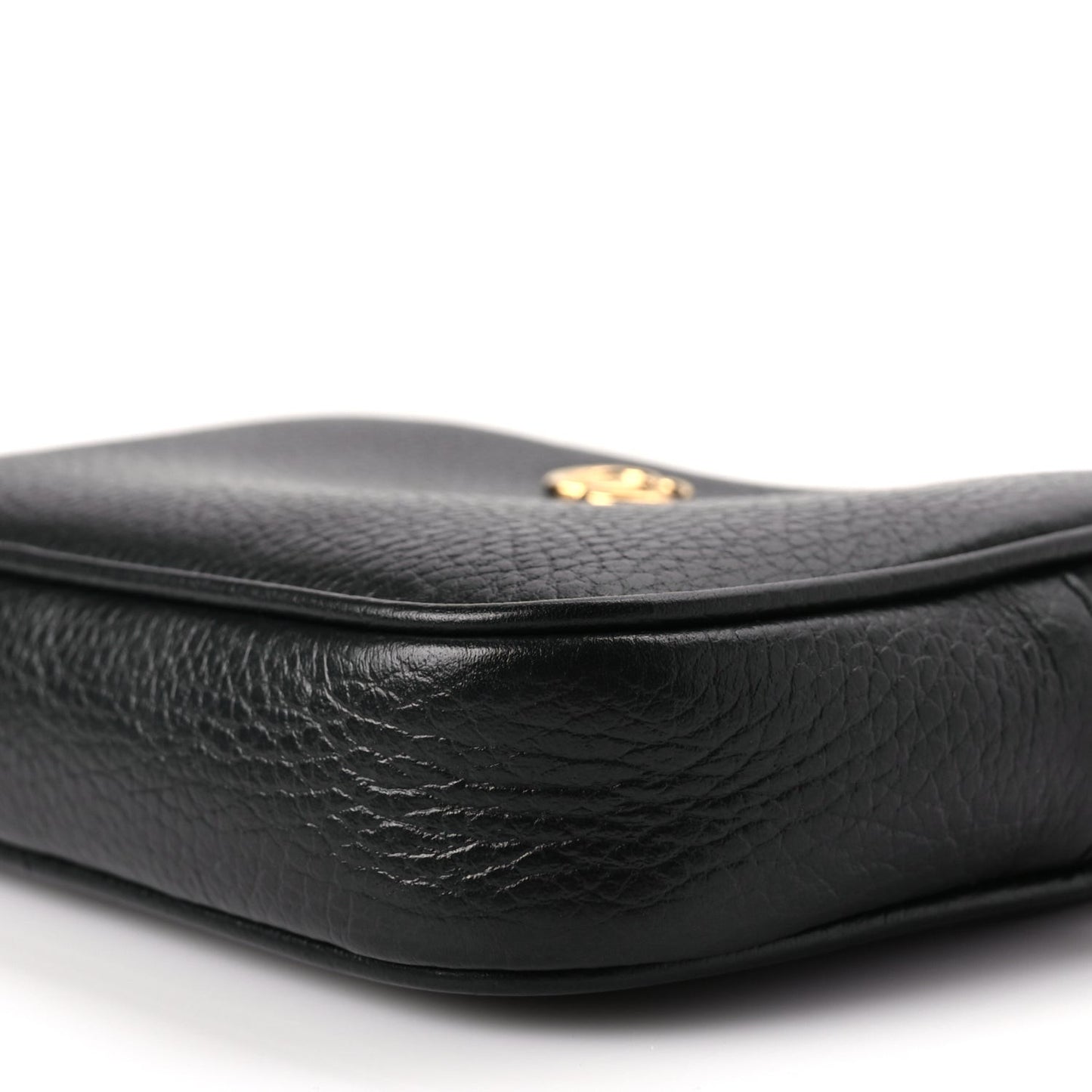 Dollar Calfskin Super Mini GG Marmont Chain Shoulder Bag Black