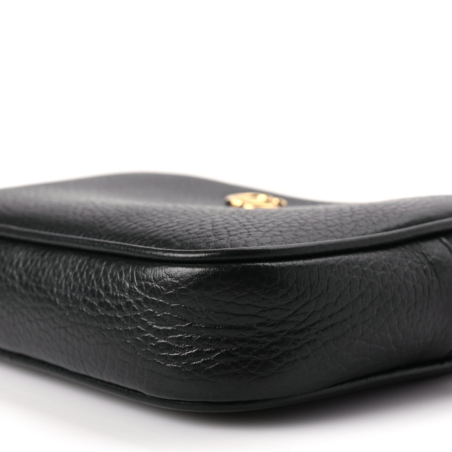 Gucci Dollar Calfskin Super Mini GG Marmont Chain Shoulder Bag Black 7 of 8