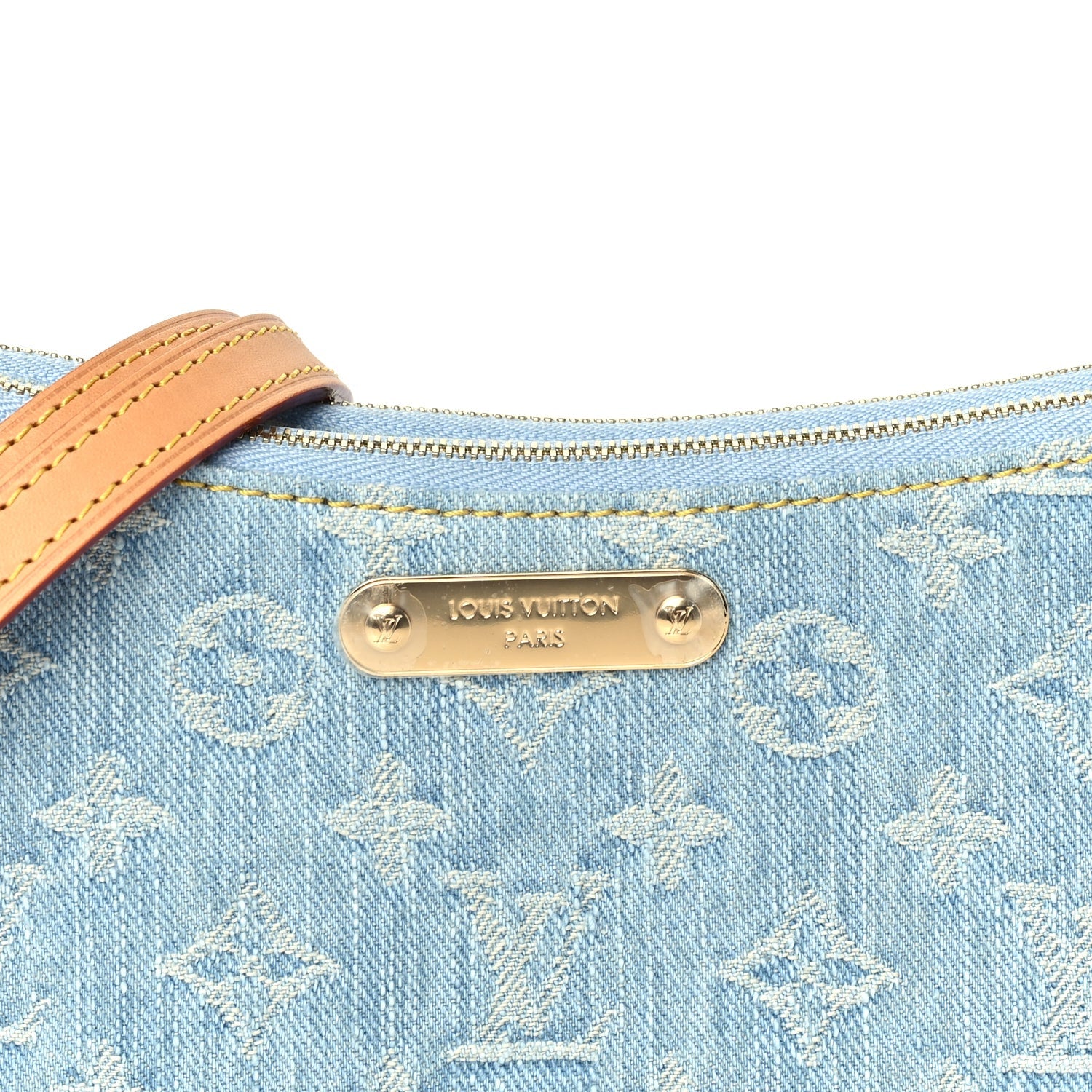 Louis Vuitton Monogram Denim Liv Pochette Sky Blue 6 of 8