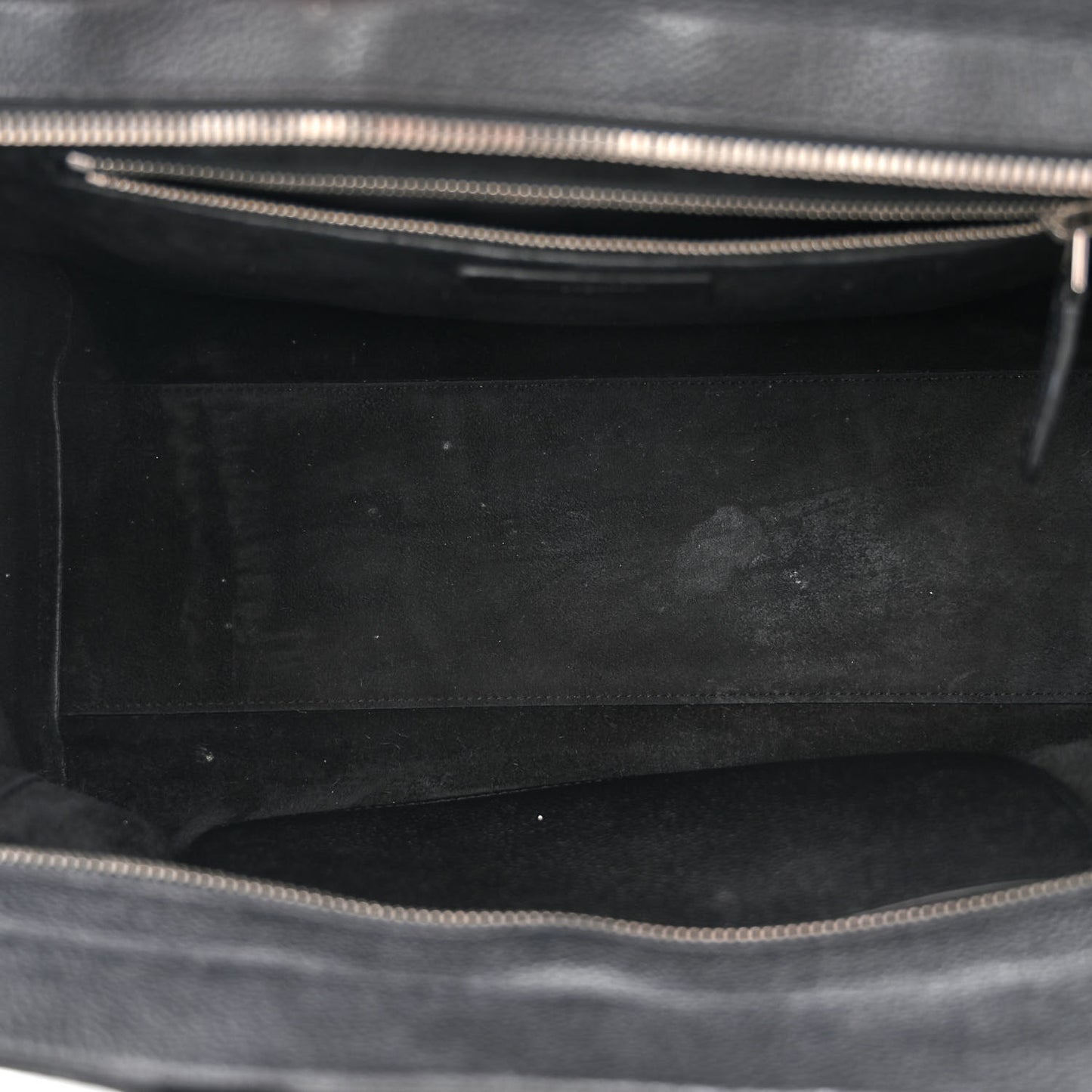 Grained Calfskin Small Cabas Rive Gauche Black