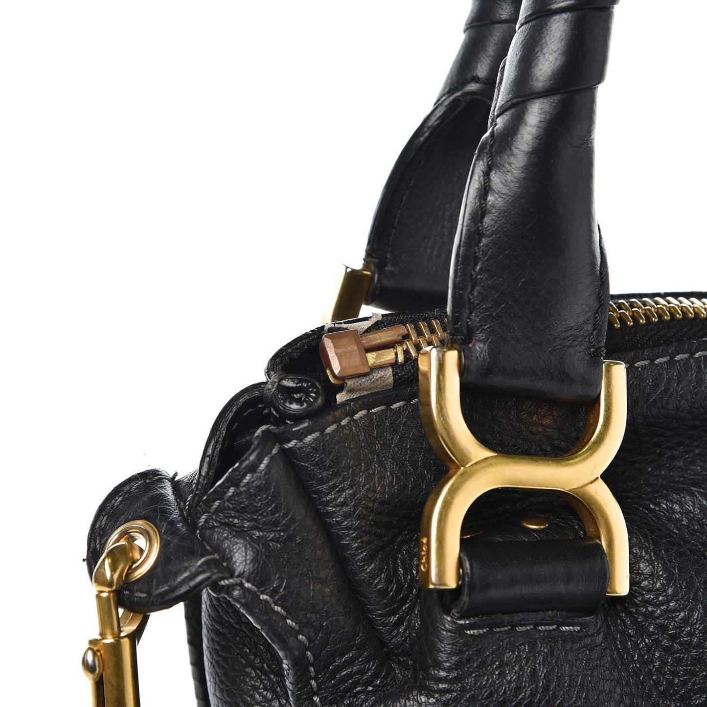 Calfskin Medium Marcie Satchel Black