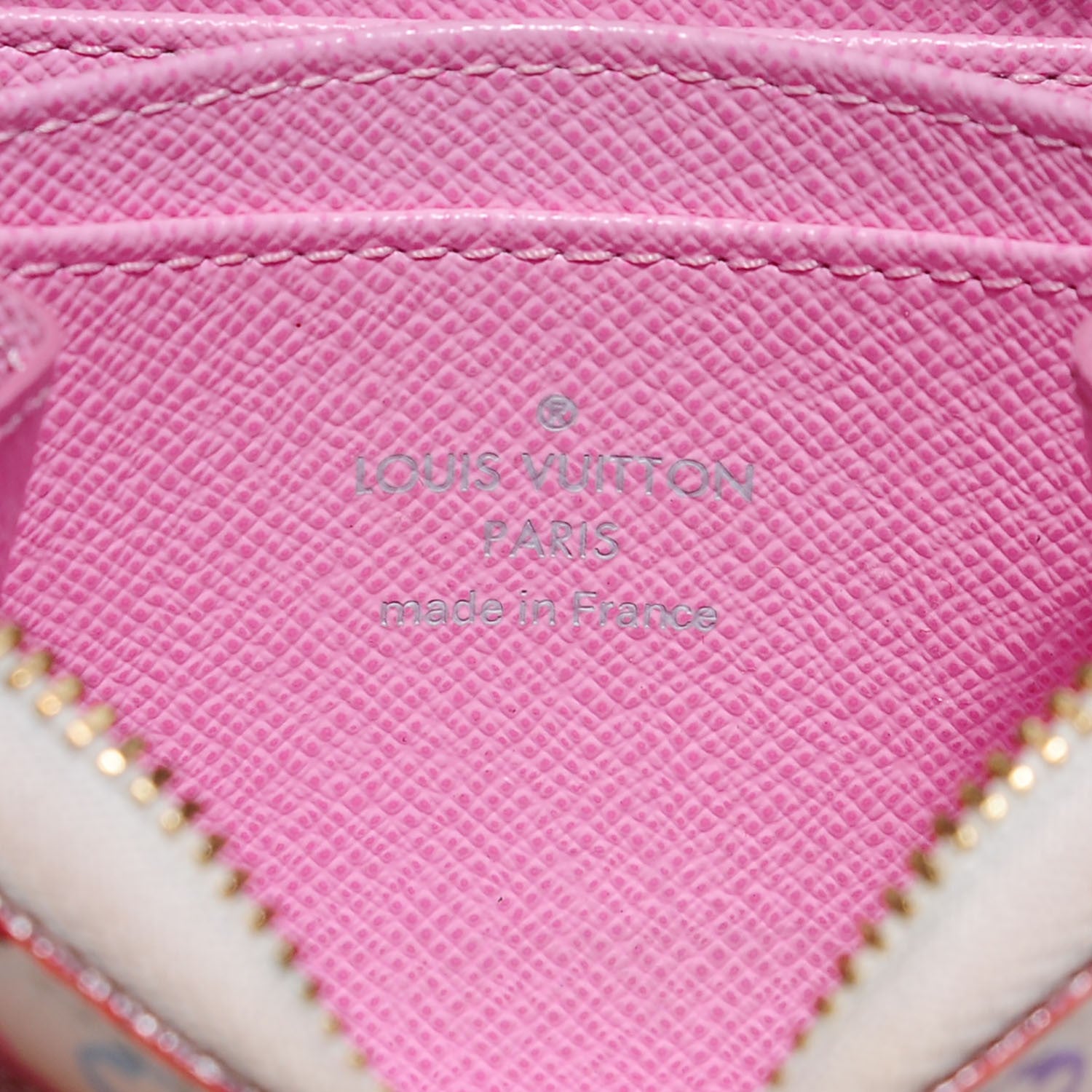 Louis Vuitton Monogram Multicolor Zippy Coin Purse Wallet White Litchi 7 of 8