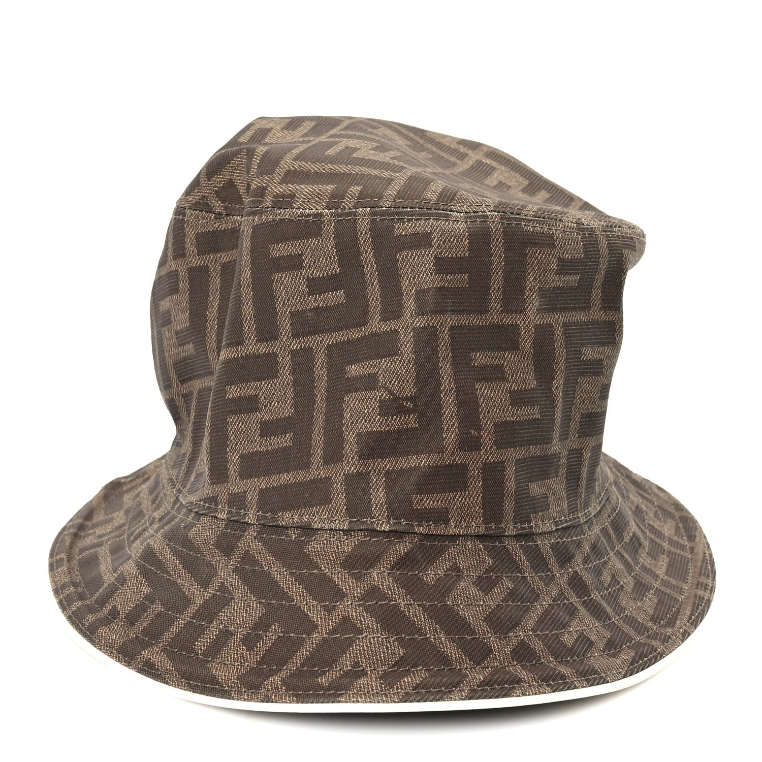 Fendi FENDI Technical Fabric FF Reversible Bucket Hat L Tobacco Beige 5 of 6