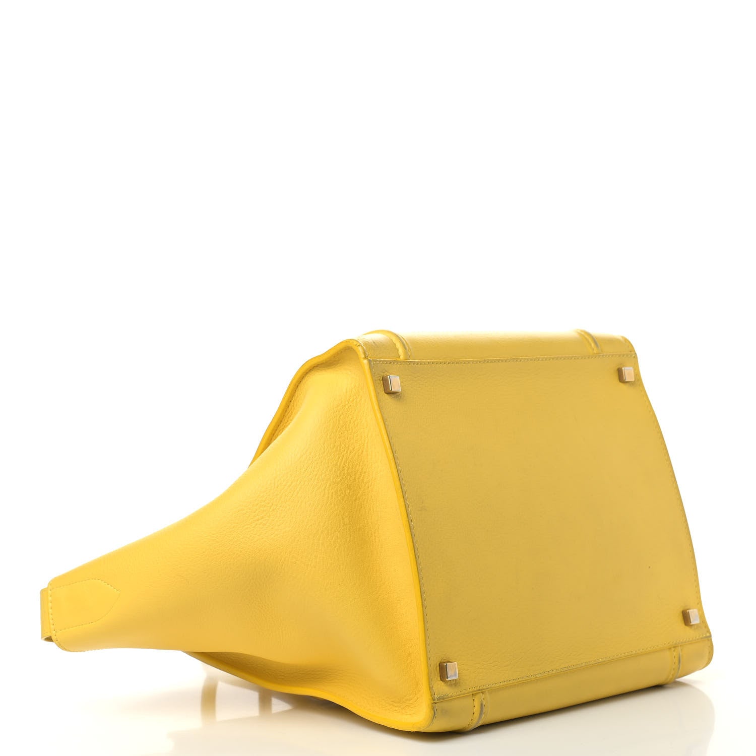 Celine Grained Calfskin Medium Phantom Luggage Yellow 4 of 19