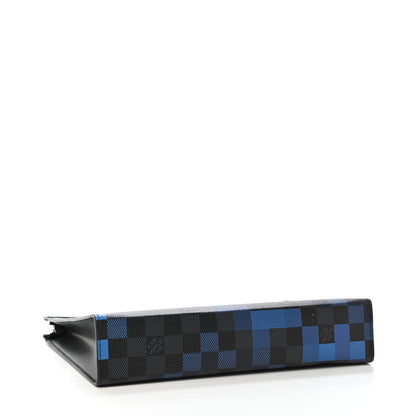 Louis Vuitton Damier Graphite Pixel Pochette Voyage MM Blue 3 of 4