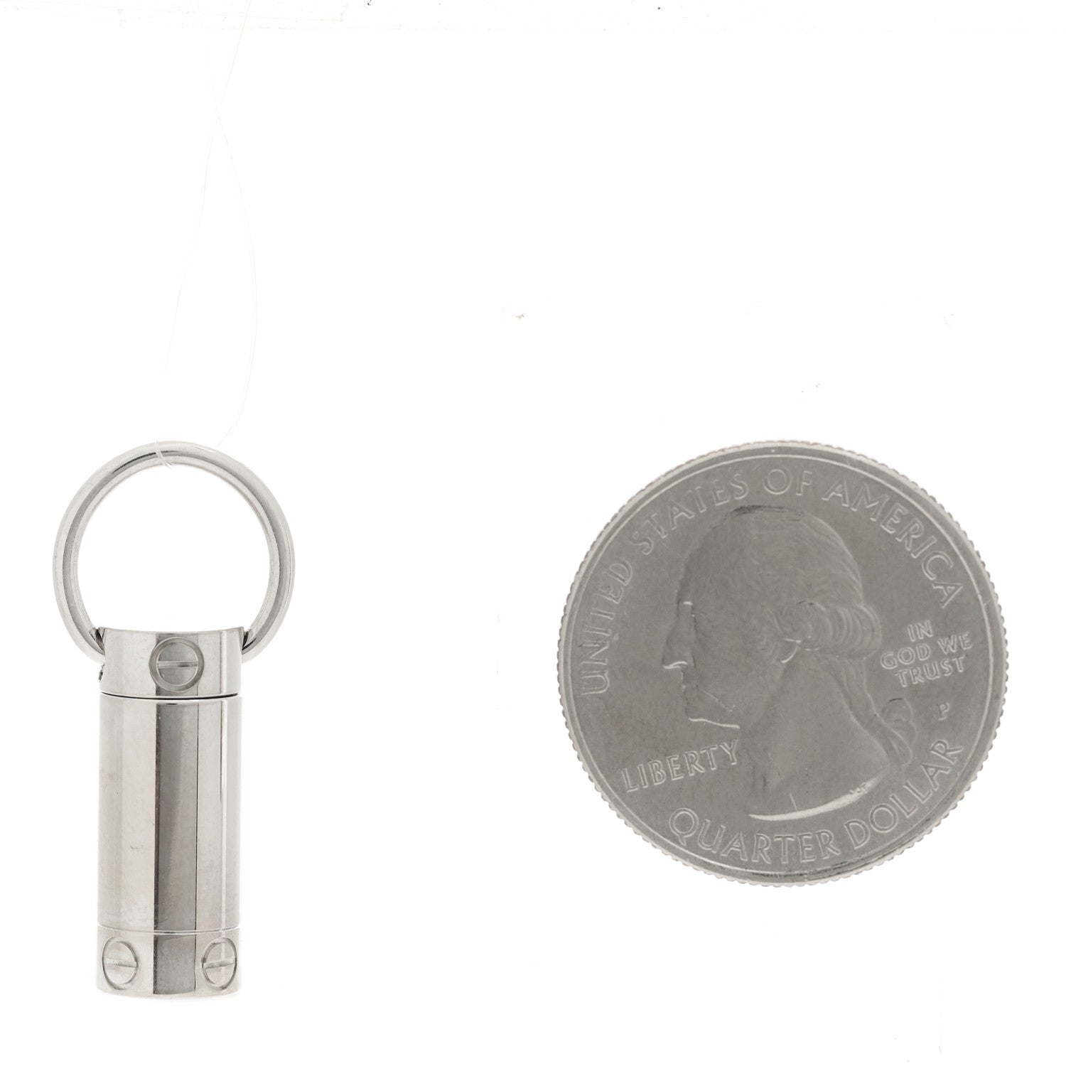 Cartier 18K White Gold Screwdriver Pendant 2 of 5