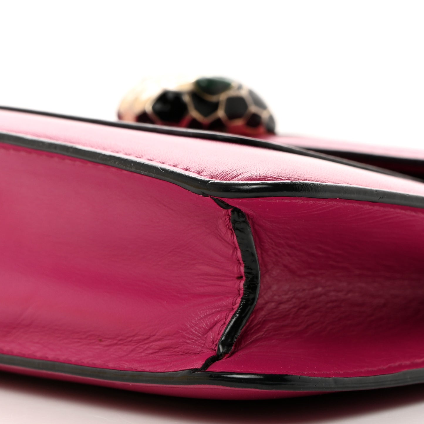 Calfskin Small Serpenti Forever Snake Strap Crossbody Bag Pink