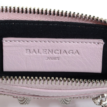 Balenciaga Agneau Giant 12 Silver Hardware M Porte-Monnaie Coin Purse Rose Poudre 6 of 11