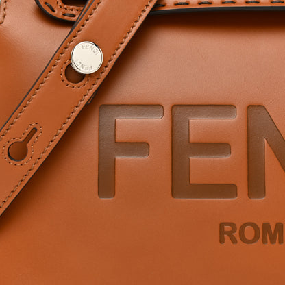 Fendi Vitello King Logo Embossed Medium By The Way Boston Bag Cuoio 7 of 9