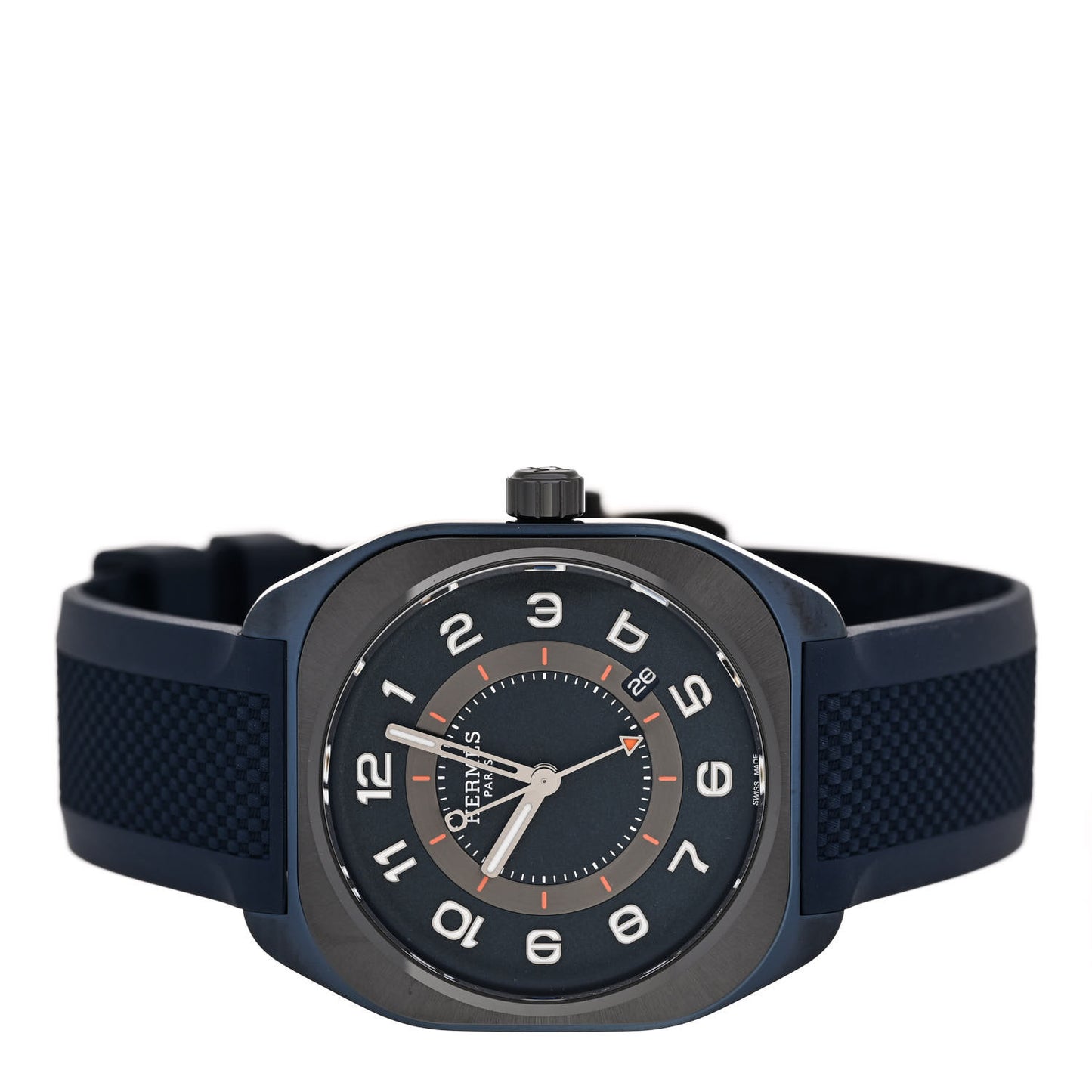 PVD Titanium Rubber 39mm H08 Automatic Watch Bleu Abysse