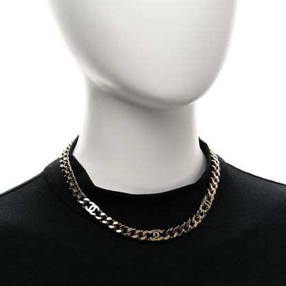 Chanel Metal Enamel Chain CC Choker Gold White 2 of 6