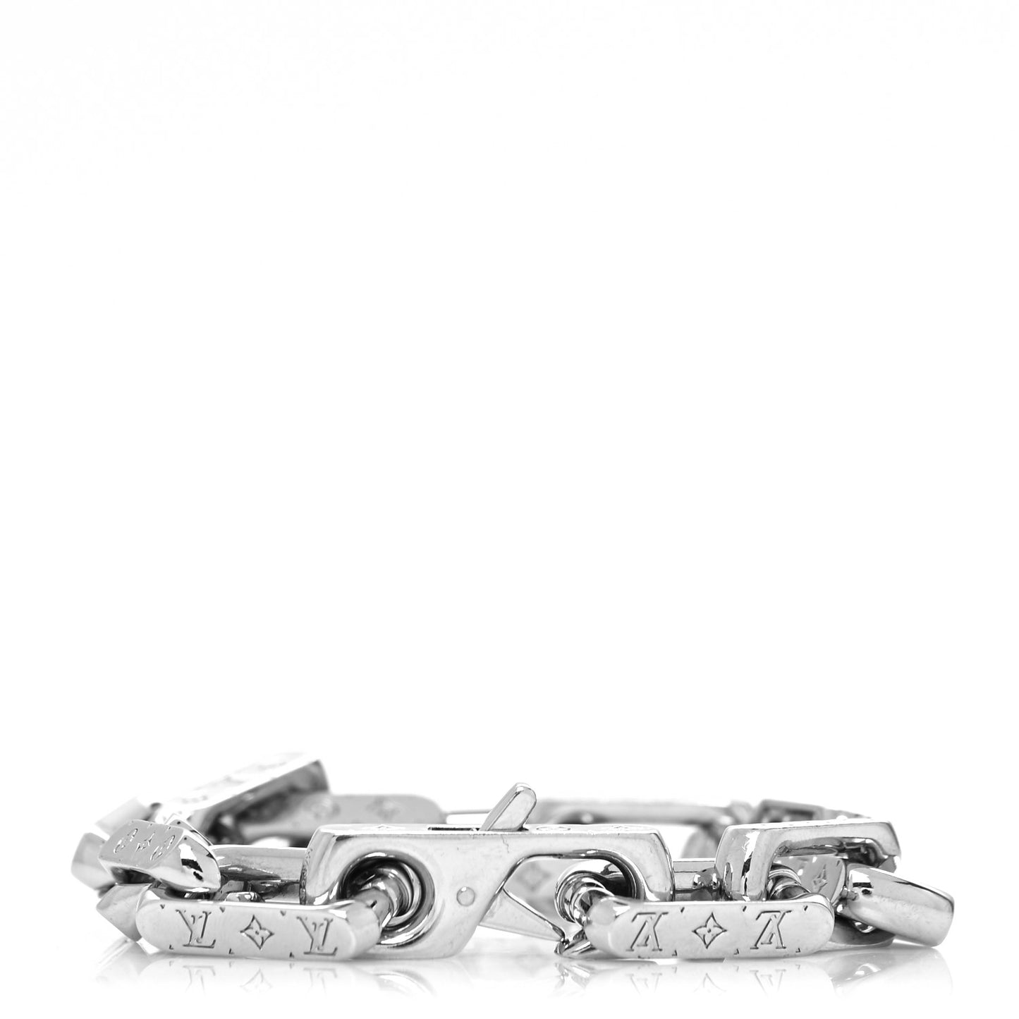 Monogram Chain Bracelet M Silver