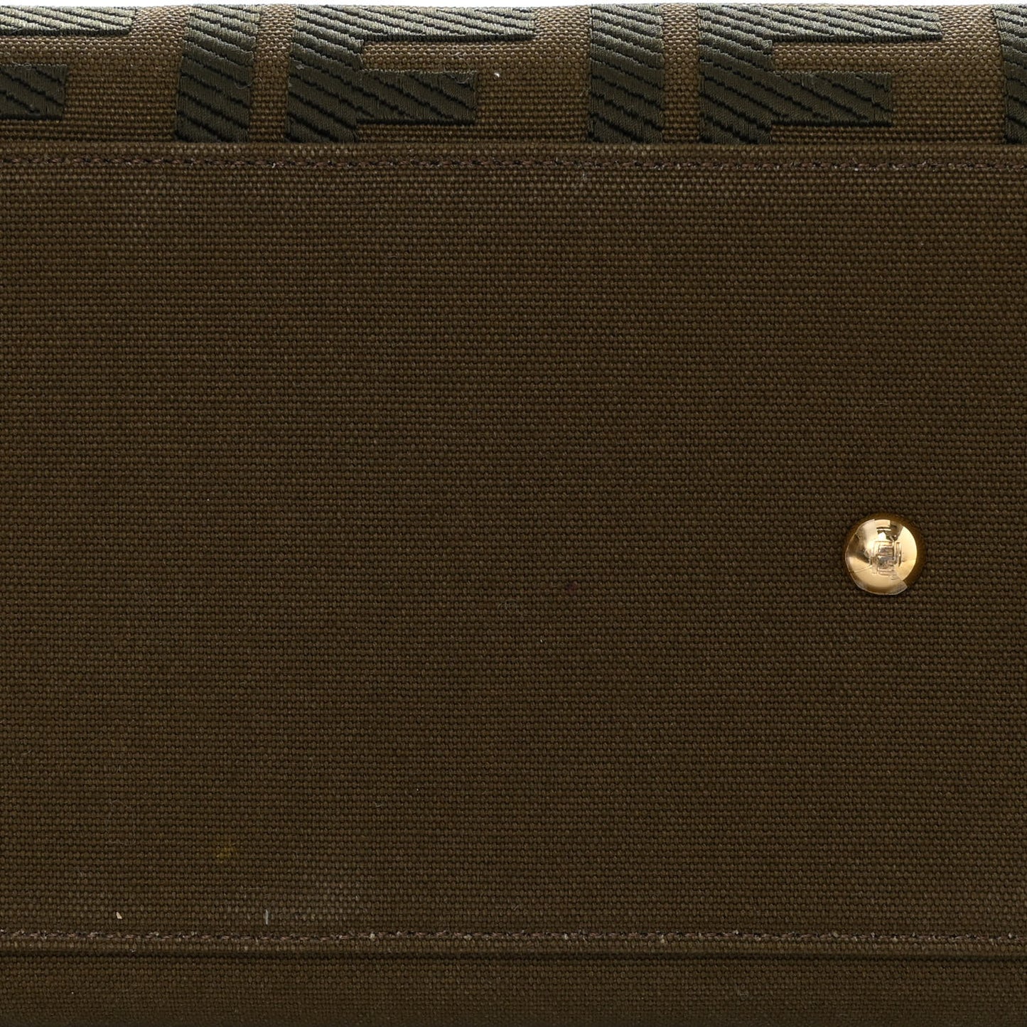 Canvas Vitello King FF Embroidered Medium Peekaboo X-Tote Amazzonia Cuoio