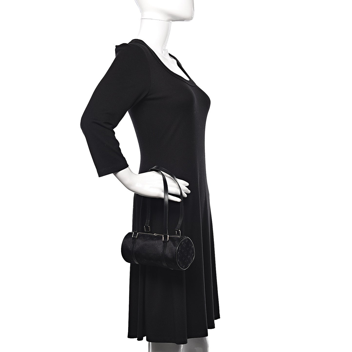 Satin Monogram Mini Papillon Black