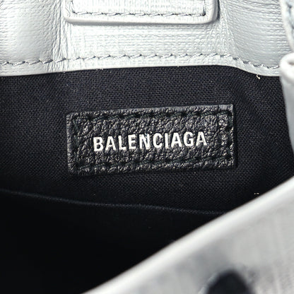 Balenciaga Squared Calfskin Logo Shopping Phone Holder Bag Balenciaga Grey 5 of 8