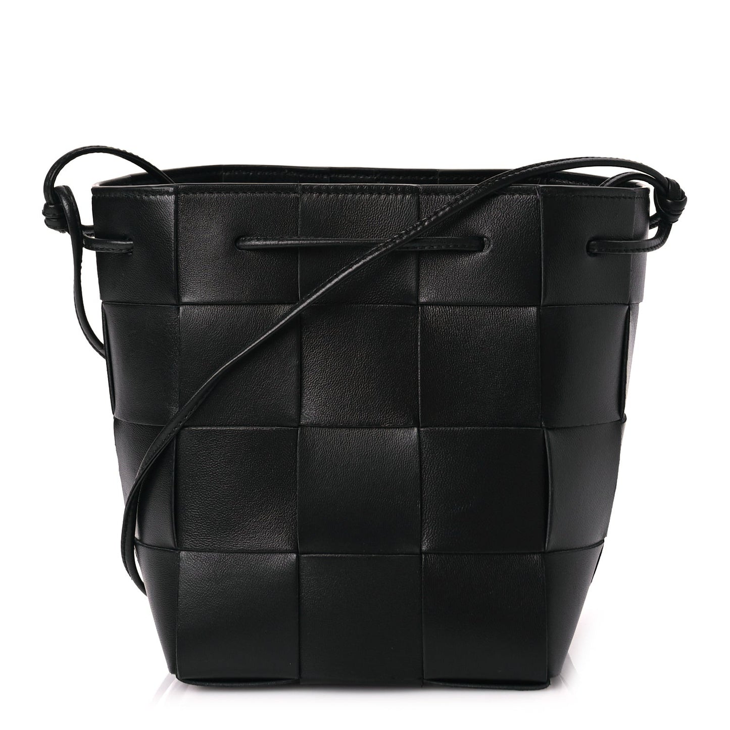 Nappa Maxi Intrecciato Cassette Bucket Bag Black