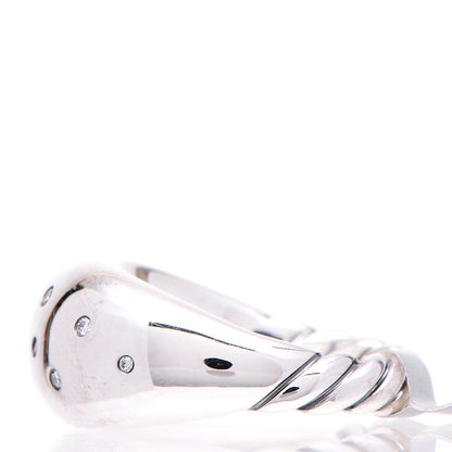 David Yurman Sterling Silver Diamond 11mm Pure Form Ring 52 6 3 of 5