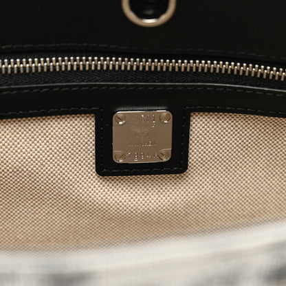 MCM Vintage Jacquard Monogram Small Munchen Tote Grey 7 of 9