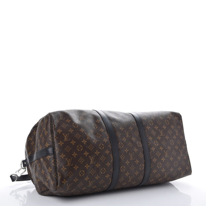 Louis Vuitton Monogram Macassar Keepall Bandouliere 55 4 of 13