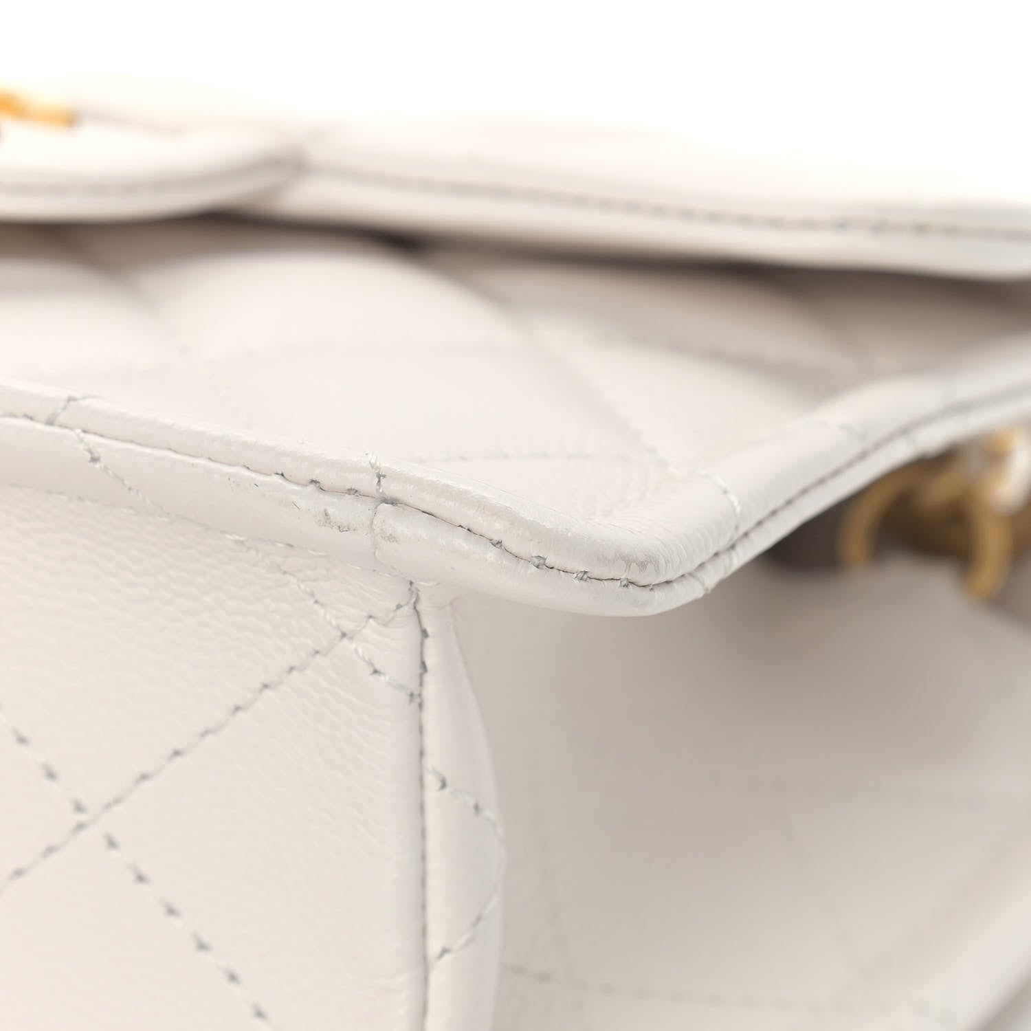 Chanel Caviar Quilted Mini Sweet Classic Flap White 8 of 10