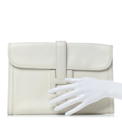 Hermes Evergrain Jige PM Clutch White 2 of 12