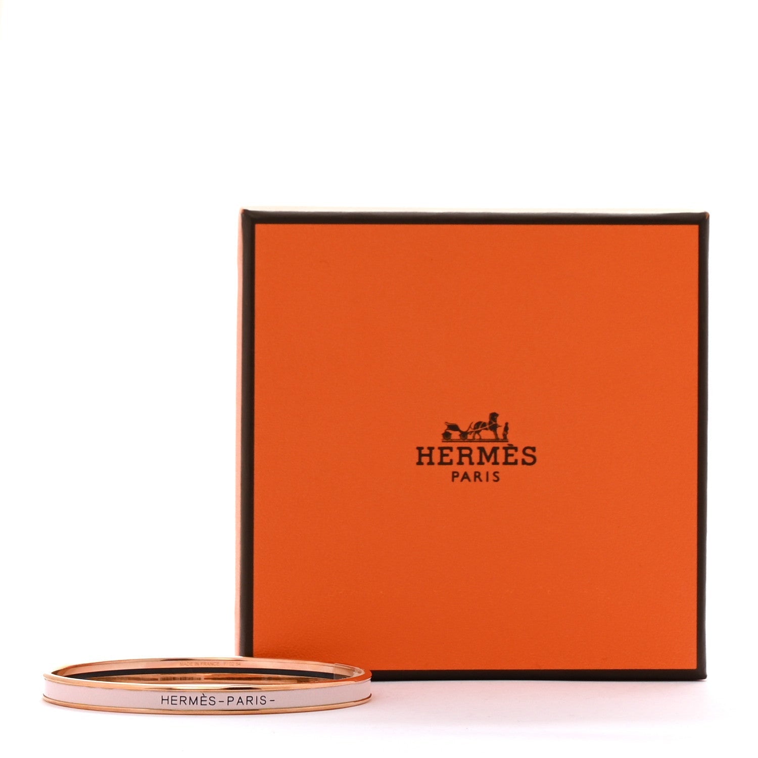 Hermes Enamel Extra Narrow Uni Bracelet 65 Rose Candeur 6 of 6
