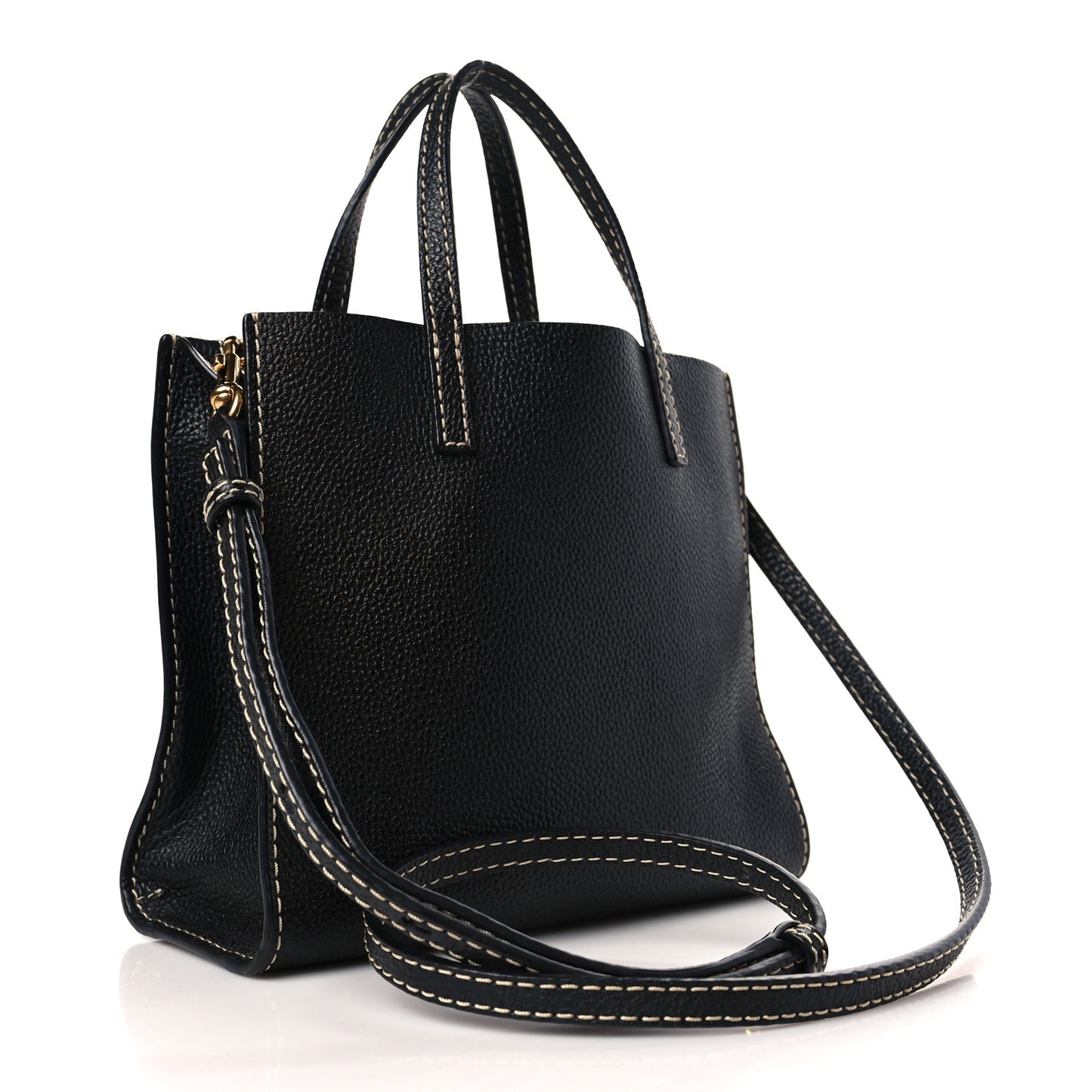 Calfskin Mini Grind Tote Bag Black