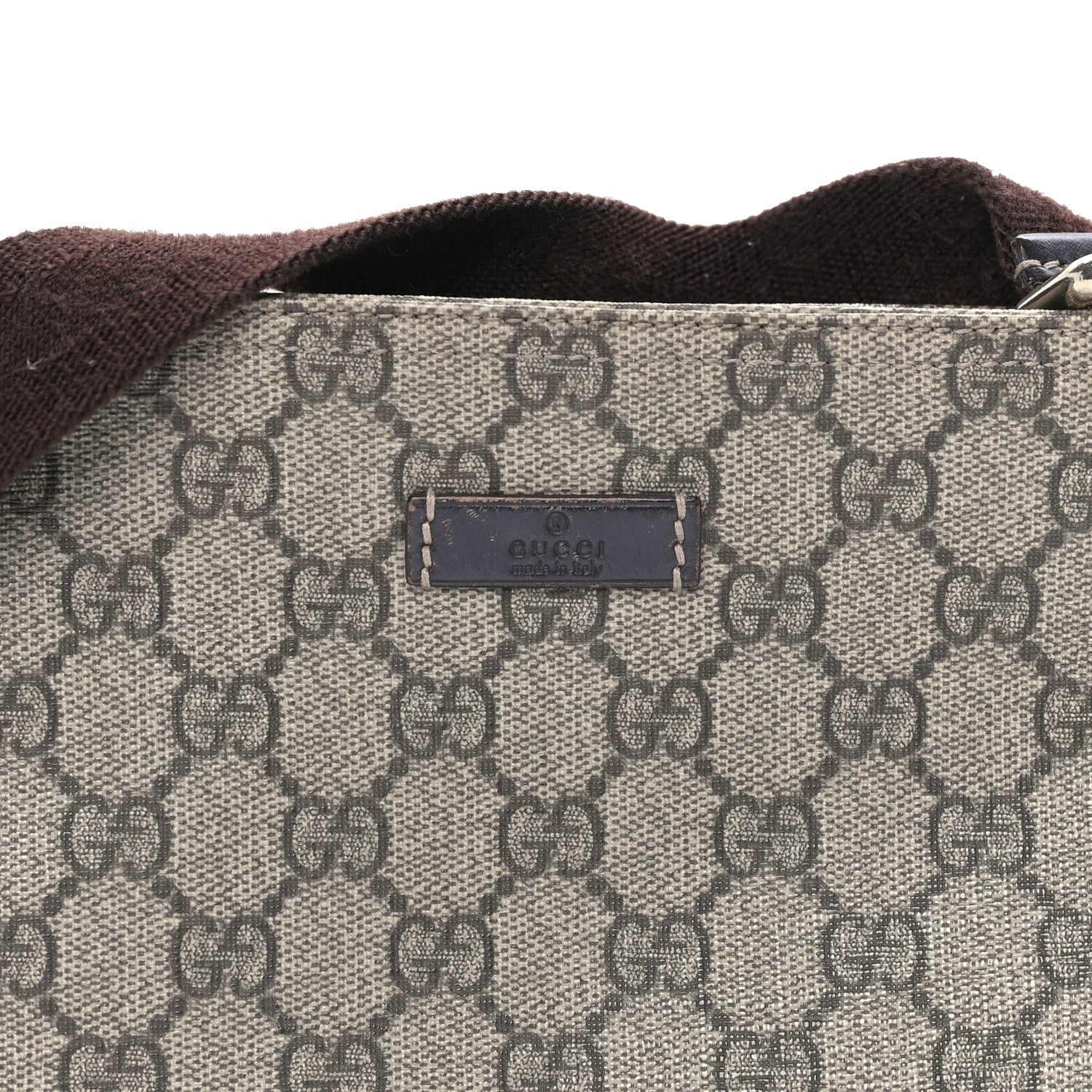 Gucci GG Supreme Monogram Small Flat Messenger Bag  Dark Brown 6 of 7