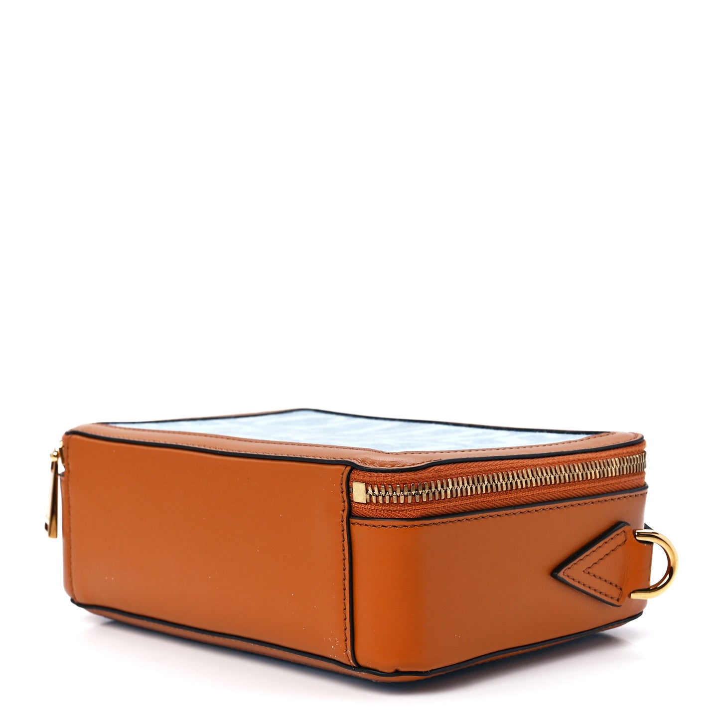 Denim Calfskin Allover Small Messenger Bag Blue