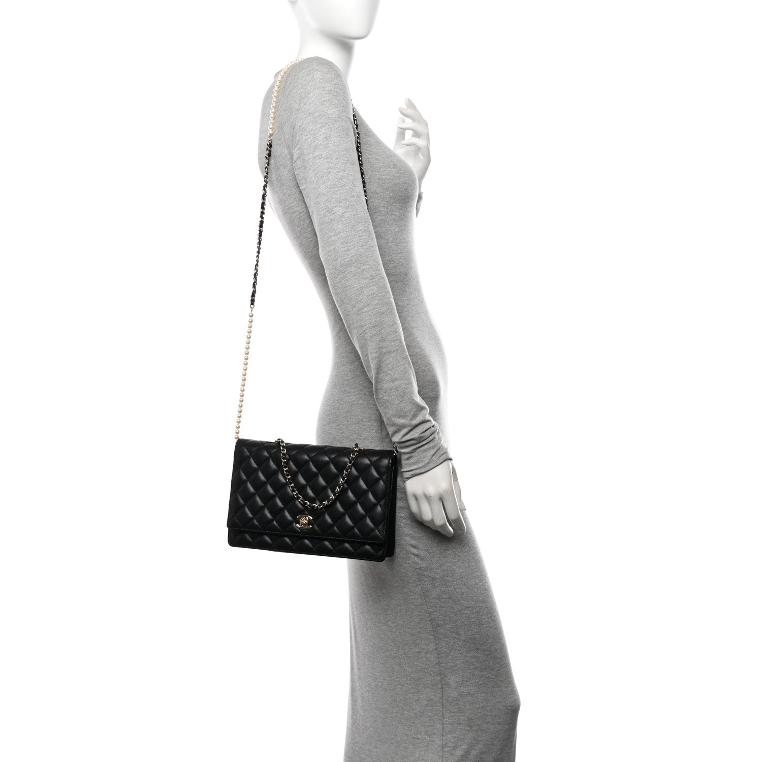 Chanel Lambskin Quilted Fantasy Pearl Flap Black 2 of 13