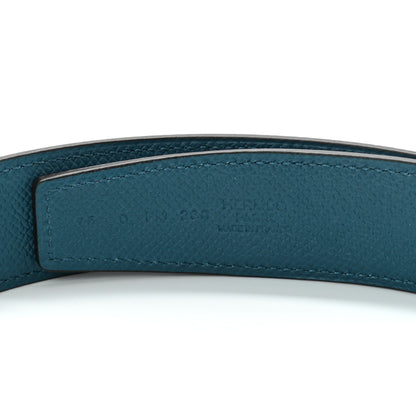 Hermes Epsom 32mm Belt Strap 75 Deep Blue Vert Bosphore 3 of 4