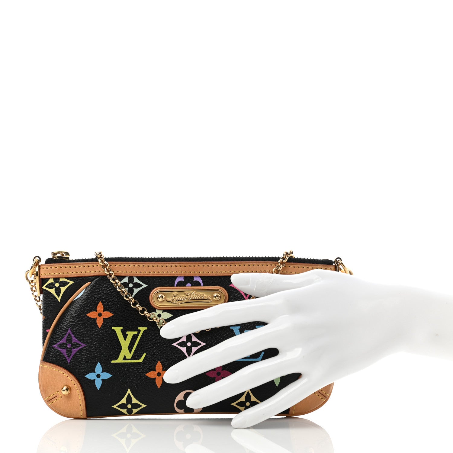 Louis Vuitton Monogram Multicolor Pochette Milla MM Black 3 of 11