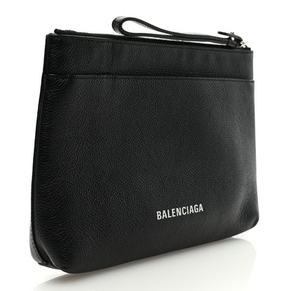 Balenciaga X THE SIMPSONS Calfskin Logo Zip Pouch Black 3 of 6