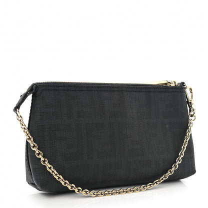 Fendi Zucca Spalmati Pochette Black 3 of 9