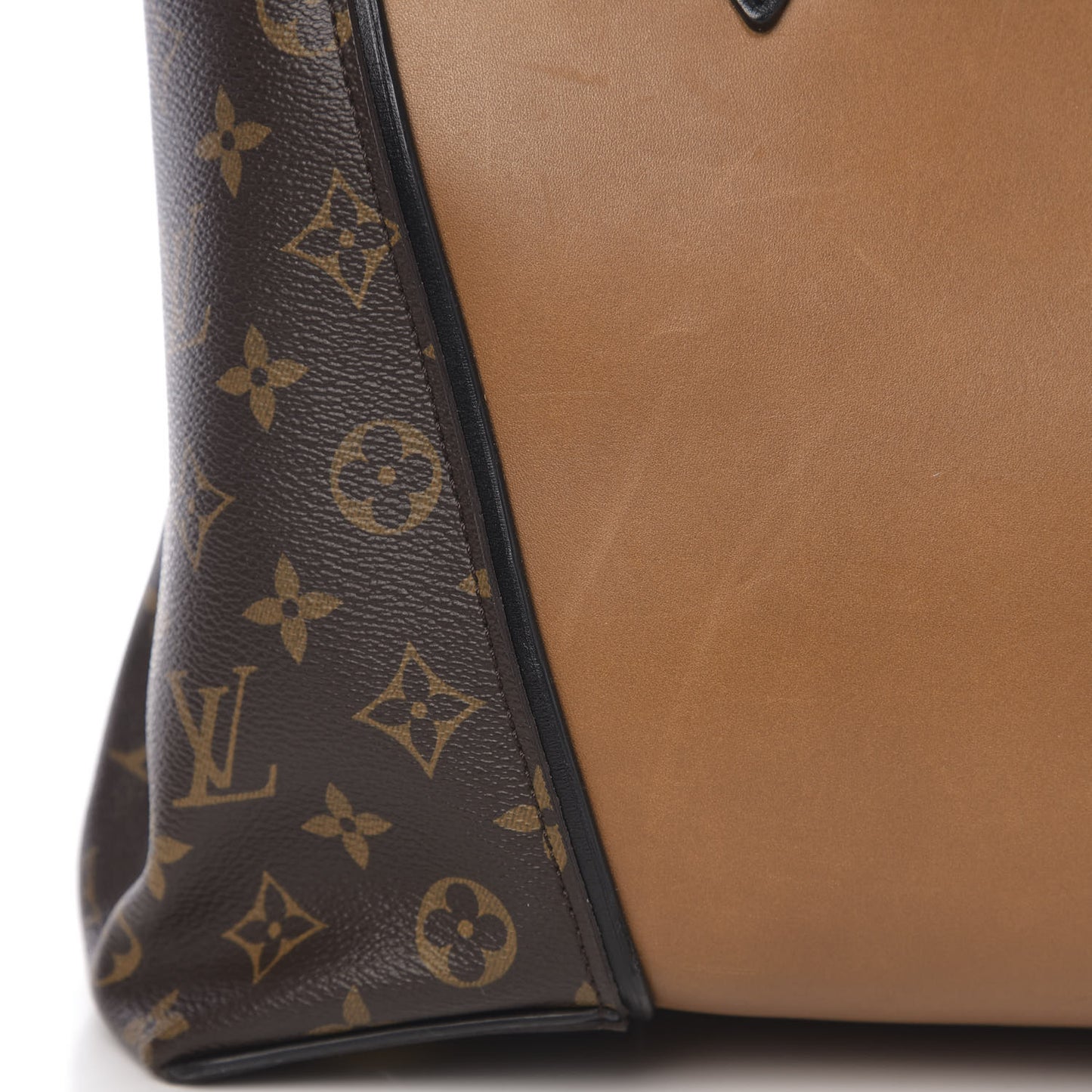 Monogram Cuir Orfevre Tote W PM Noisette
