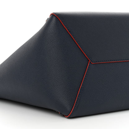 Louis Vuitton Calfskin Braided Lockme Cabas Marine Rouge 8 of 9