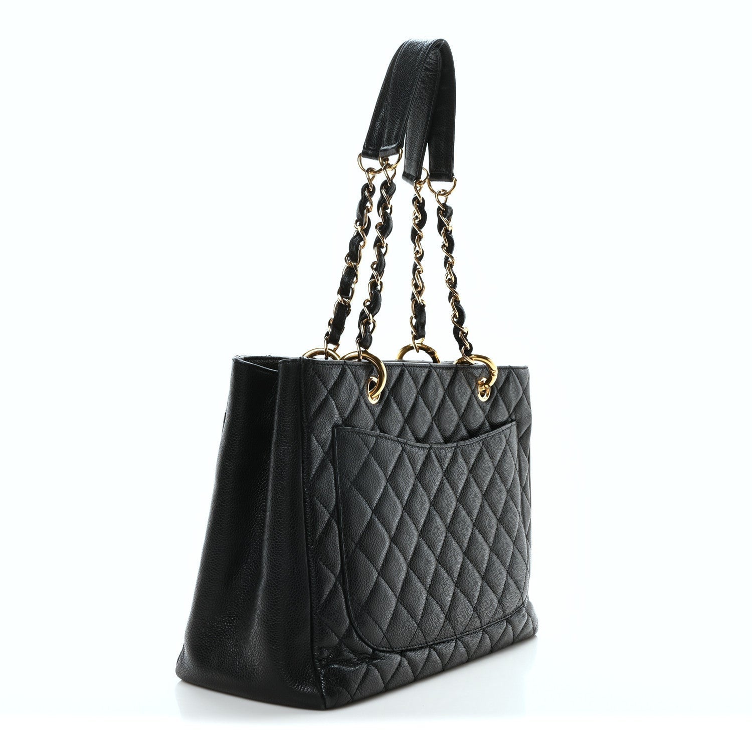 Chanel Caviar Quilted Grand Shopping Tote GST Black 3 of 7