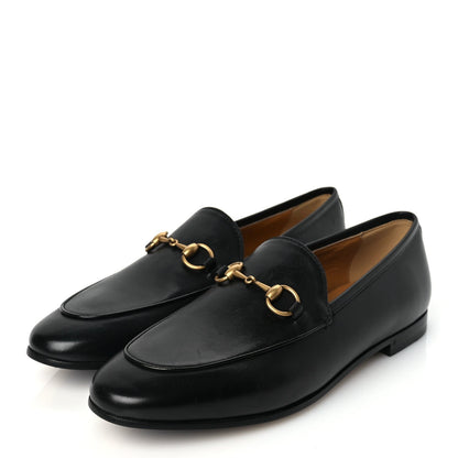 Gucci Calfskin Womens Jordaan Loafers 37.5 Black 4 of 9