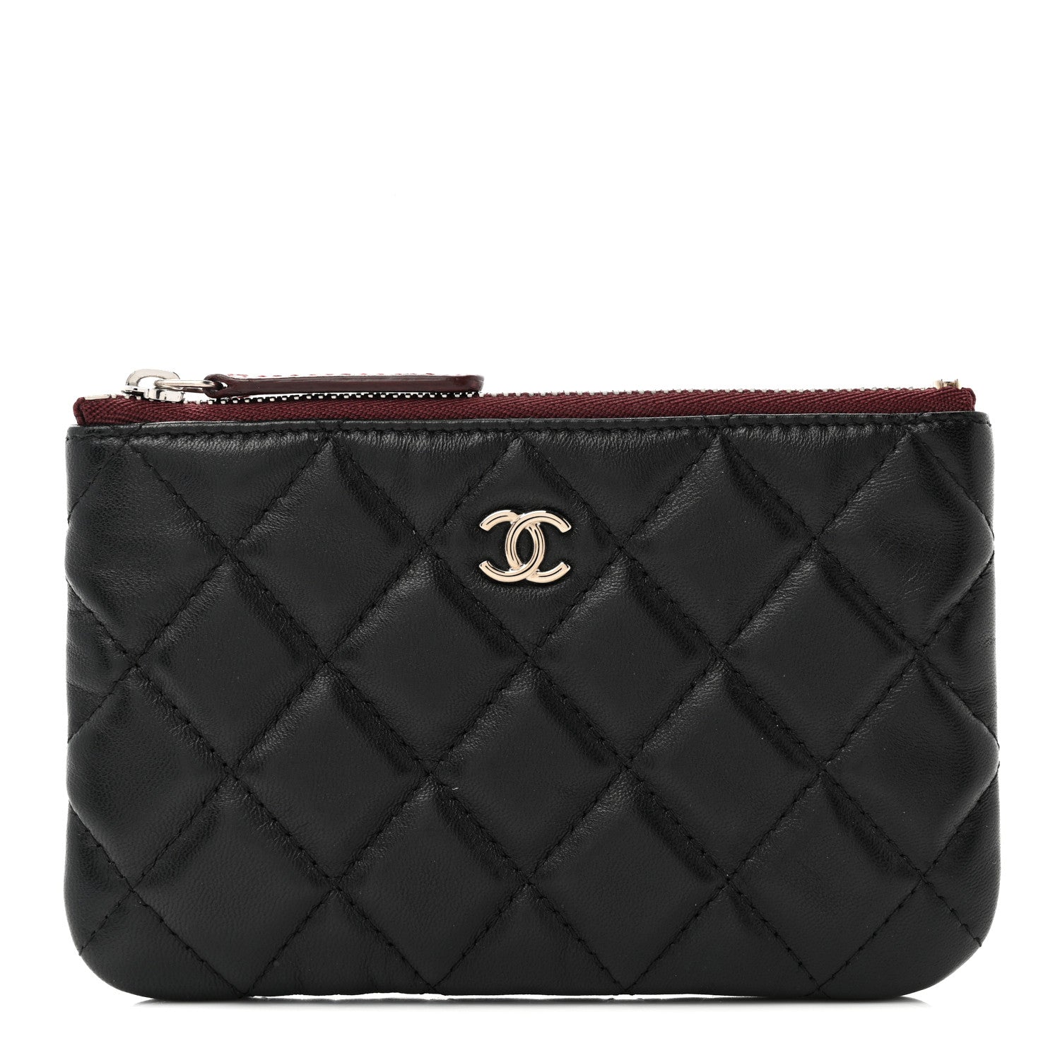 Chanel Lambskin Quilted Small Cosmetic Case Black 1 of 7