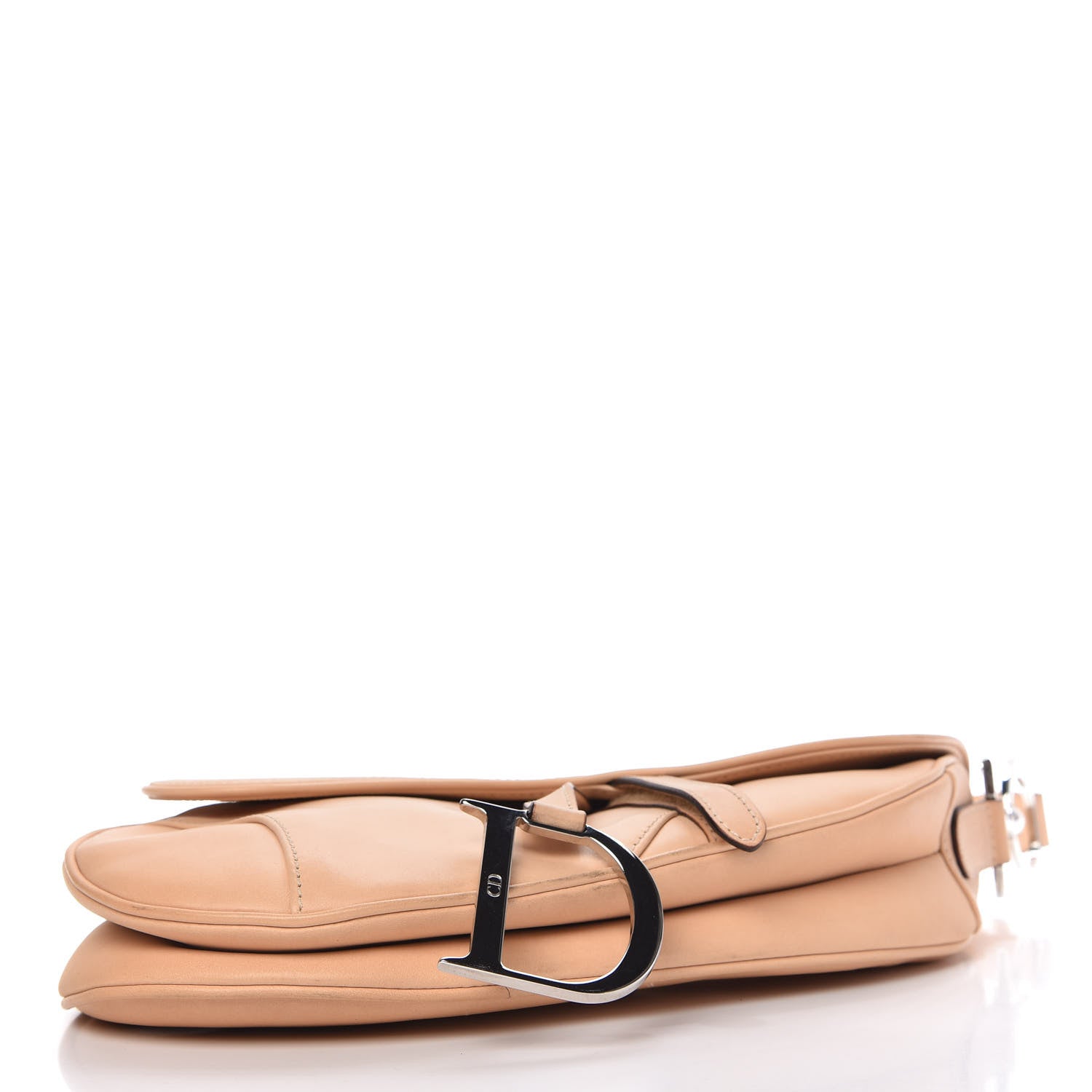 Christian Dior Calfskin Saddle Bag Beige 4 of 10