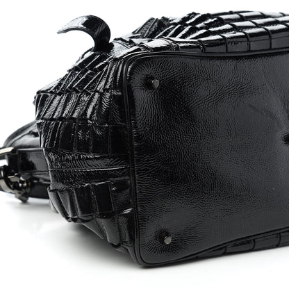 Burberry Patent Ruffled Medium Lowry Black 6 of 11