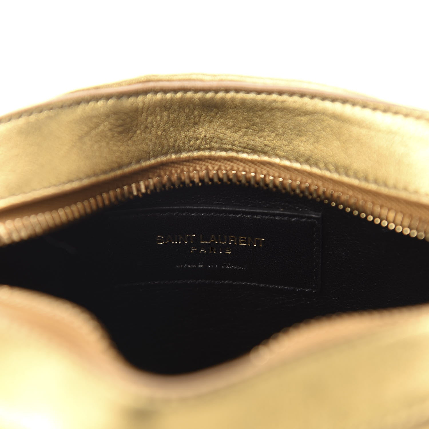 Saint Laurent Metallic Calfskin Small Classic Monogram Camera Bag Gold 8 of 10