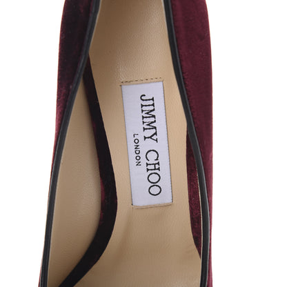 Jimmy Choo Velvet Romy 100 Pumps 37.5 Bordeaux 6 of 10