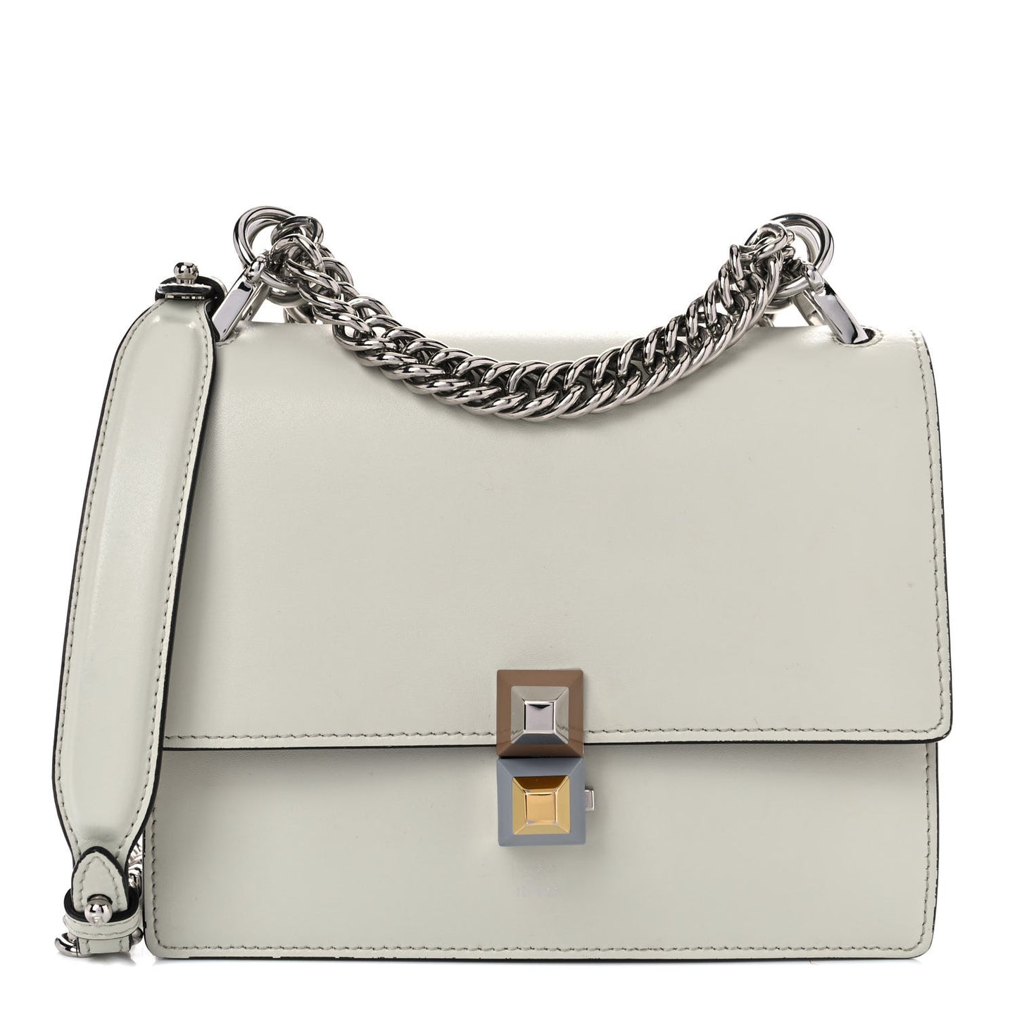 Vitello Liberty Studded Small Kan I Shoulder Bag Opale Multicolor