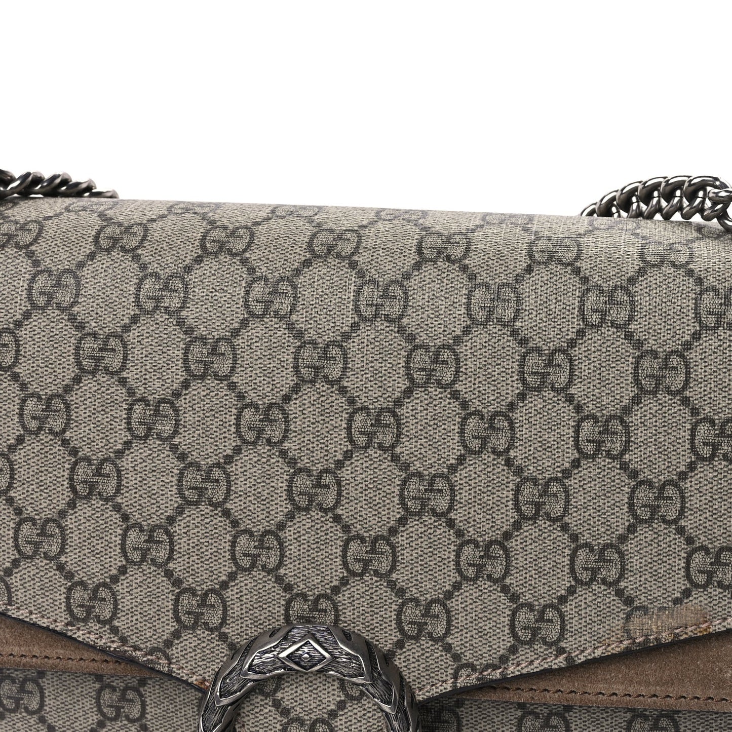 GG Supreme Monogram Medium Dionysus Shoulder Bag Taupe