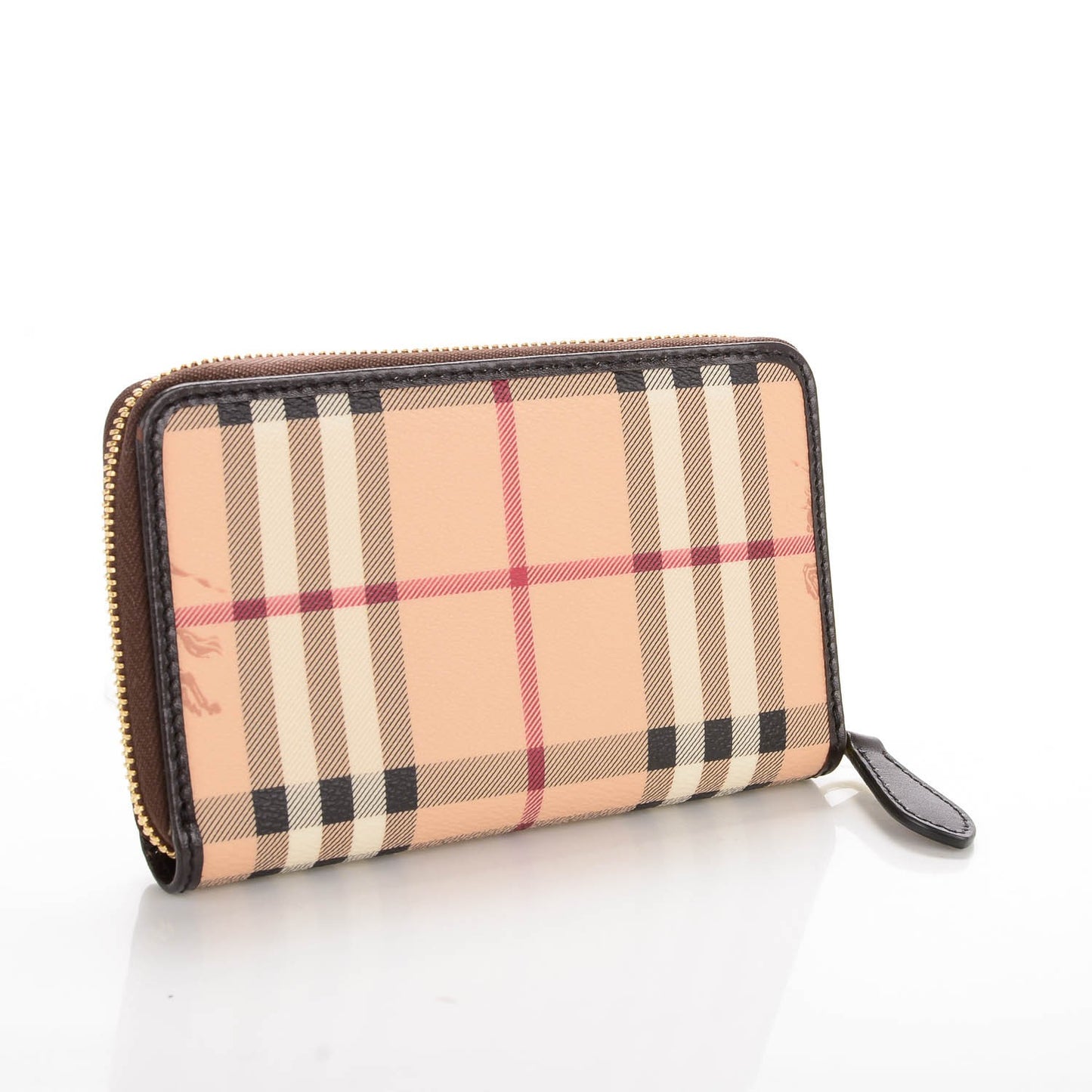 Haymarket Check Compact Zip Around Wallet Chocolate