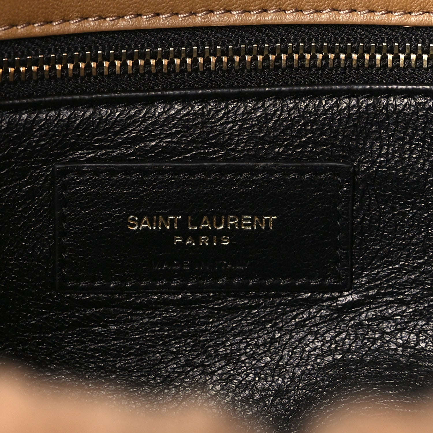 Saint Laurent Shearling Lambskin Quilted Sade Puffer Envelope Clutch Brown 6 of 9